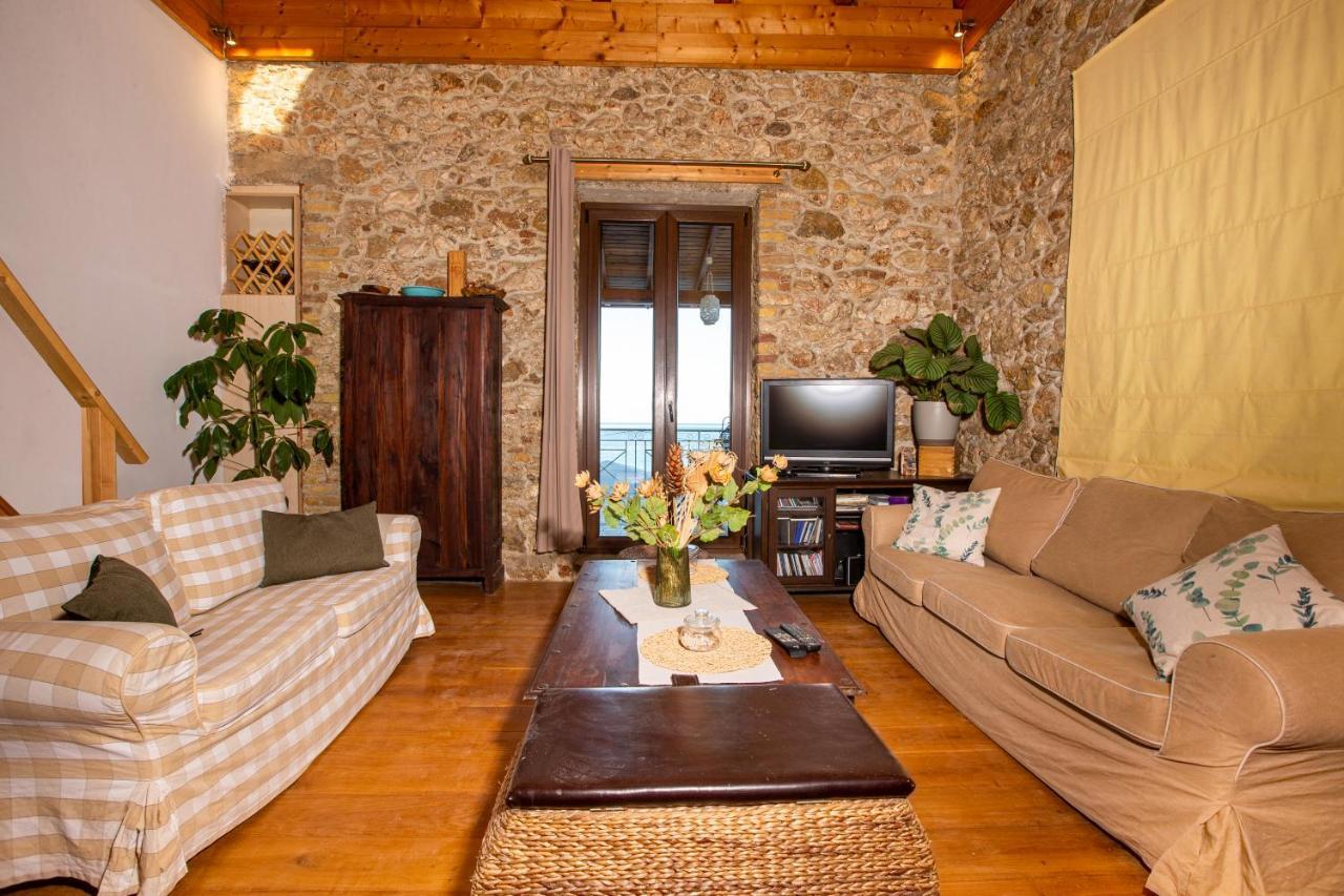 Seaview Stone Apartment In Ipsos Beach Экстерьер фото