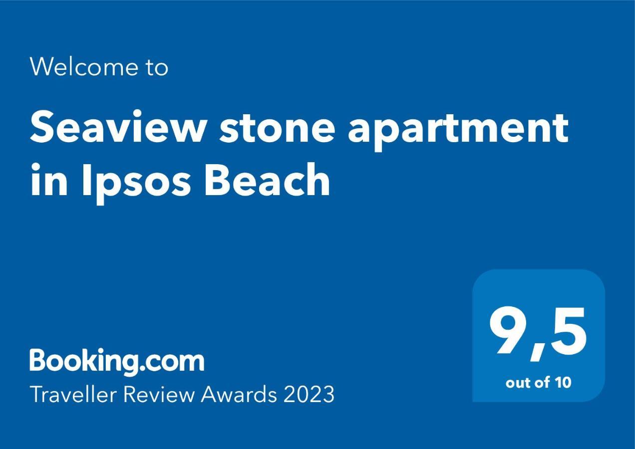 Seaview Stone Apartment In Ipsos Beach Экстерьер фото